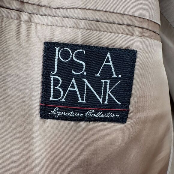 Jos‎ A Bank Gordon Brown Wool Houndstooth Blazer Suit Jacket Mens Size 41R - Picture 5 of 11